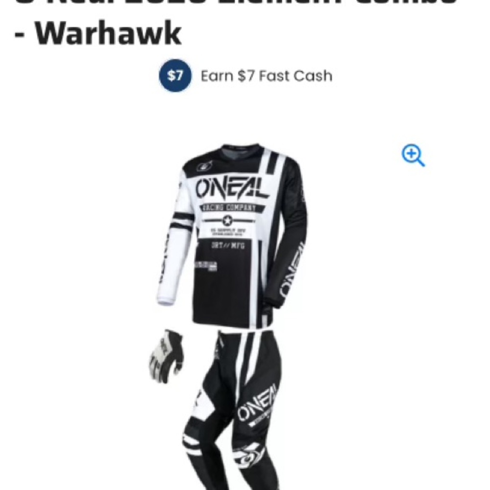 O'Neal Men’s Black & White Motocross Jersey and Pants Set
